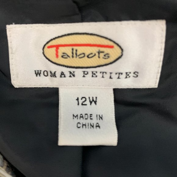 Talbots 12W Petite Silk Blazer Linen Career - Picture 6 of 7